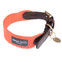 Collar Nomad Tales Bloom coral para perros - L: 46 - 52 cm de contorno de cuello, 38 mm de ancho