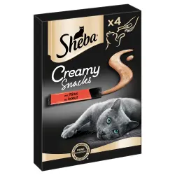 Sheba Creamy snacks para gatos: ¡20 % de descuento! - Vacuno (4 x 12 g)