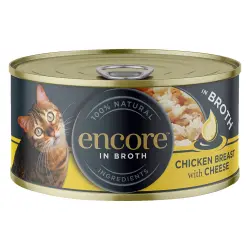Encore en latas 16 x 70 g comida húmeda para gatos - Pechuga de pollo con queso