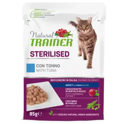 Natural Trainer Adulto Esterilizado 12 x 85 g comida húmeda para gatos - con Atún