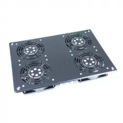 Kimex Tapa Superior 4 Ventiladores para Armario Rack 19" con Termostato