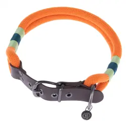 Collar Nomad Tales Spirit mandarina para perros - S: 36 - 40 cm contorno de cuello, 30 mm (An)