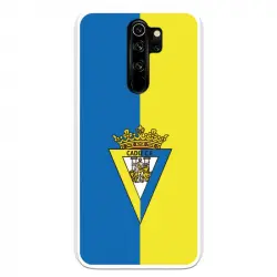Funda Licencia Oficial del Cádiz CF Escudo Fondo Bicolor para Xiaomi Redmi Note 8 Pro