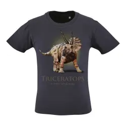Camiseta Niño Triceratops color Azul