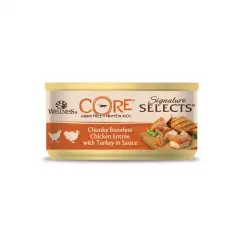 Wellness Core Chunky pollo y pavo lata para gatos