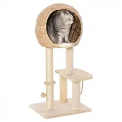 Árbol Para Gatos De Aglomerado De Madera 48x40x100cm - Pawhut. Beige