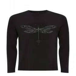 Camiseta unisex libélula color Negro