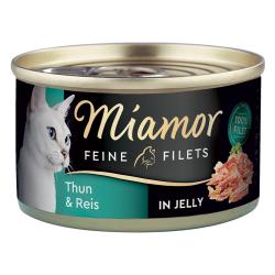 Miamor Filetes Finos en gelatina - 6 x 100 g - Atún claro y arroz