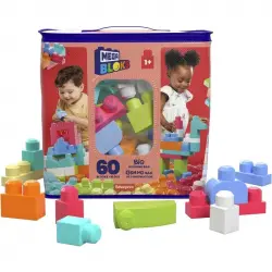 Mega Bloks Bolsa de Construcción Deluxe 60 Piezas Rosa