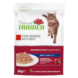 Natural Trainer Adult comida húmeda para gatos - 12 x 85 g carne de vacuno