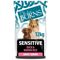 Burns Sensitive+ con pato y arroz integral - 12 kg