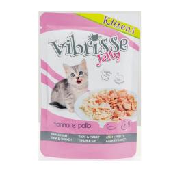 Vibrisse Kitten Atún y Pollo en gelatina (sobre) 70 gr.