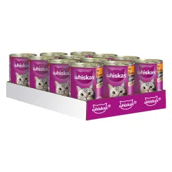 Whiskas 1+ años en lata 12 x 400 g - Ave en salsa