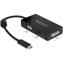 Delock 63925 Hub USB-C a VGA/HDM 4K/DVI