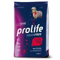 Prolife Grain Free Adulto Sensible Mediano/Grande Ternera y Patatas - 10 kg