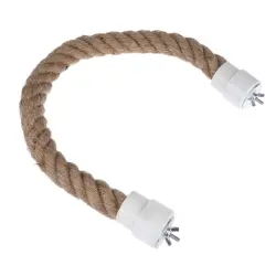 TIAKI Percha de yute natural para pájaros - Tamaño L: 3,2 x 60 cm (Diám x L)