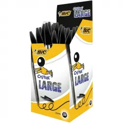 Bic Cristal Large Caja de 50 Bolígrafos Negros