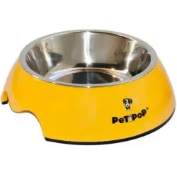 Comedero Melamina Petipop Amarillo para perros