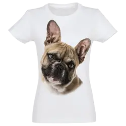 Camiseta Mujer Bulldog Francés color Gris