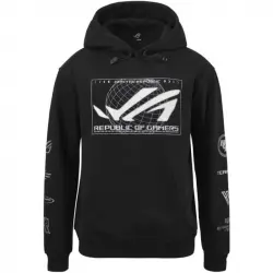 ASUS ROG Cosmic Lit Sudadera con Capucha Negra Hombre Talla M