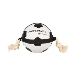 Flamingo Matchball Pelota de Futbol con cuerda para perros