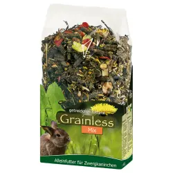 JR Grainless Mix sin cereales para conejos enanos - Pack % - 2 x 1,7 kg