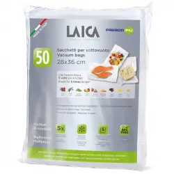 Laica VT3500 Bolsas para Envasar al Vacío 28x36cm Pack 50 Unidades