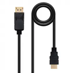 Nanocable Cable Conversor DisplayPort a HDMI Negro 2m