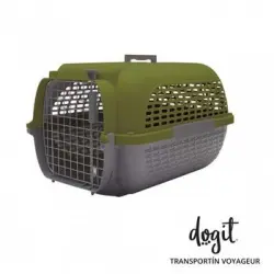 Transportín Dogit Pet Voyaguer Carrier Tamaño Xl - Verde /gris