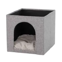 Trixie Ella Cama Cueva Plegable Gris para gatos