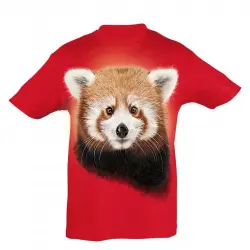 Camiseta Niño Panda rojo color Rojo