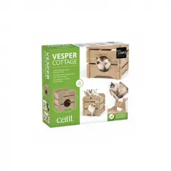 Catit Vesper Cottage Roble para gatos, Tamaño 50 x 50 x 49cms