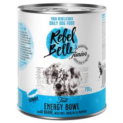 Rebel Belle Junior Full Energy Bowl comida vegetariana para perros - 6 x 750 g
