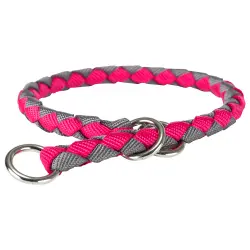 Collar antitirones Trixie Cavo fucsia y grafito para perros - T/S: 30-36 cm perímetro de cuello, 12 mm de diámetro