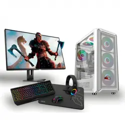 PC Racing Gaming AMD Ryzen 5 3600/16GB/1TB SSD/RX 6600 + Monitor 27" Full HD + Combo Gaming