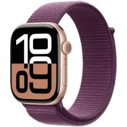 Apple Watch Series 10 GPS 46mm Caja Aluminio Oro Rosa con Correa Loop Deportiva Ciruela