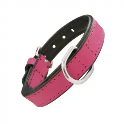 Collar Gloria Pets De Piel Acolchado Color Rosa Para Perros 40cm x 20mm