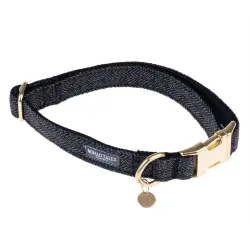 Collar Nomad Tales Calma ébano para perros - L: 39 - 64 cm contorno de cuello, 25 mm de ancho