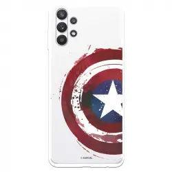 Funda Oficial de Marvel Capitán América Escudo Transparente para Samsung Galaxy A32 5G