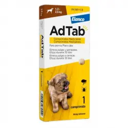 1,3-2,5 kg Antiparasitario masticable AdTab para perro 1 comprimido