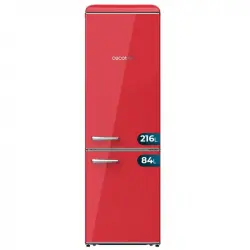 Cecotec Bolero CoolMarket Combi Origin 300 Red E Frigorífico Combi Retro E Rojo