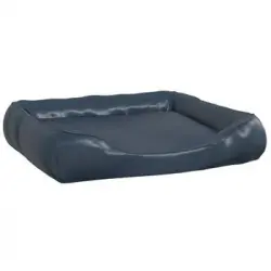 Cama Para Perros De Cuero Sintético Azul Oscuro 120x100x27 Cm Vidaxl