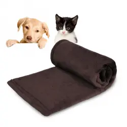 HOME MERCURY - Manta para Perros, Gatos y Mascotas de Terciopelo Suave y Resistente 75x100cm. (1, Marrón, 75x100cm)