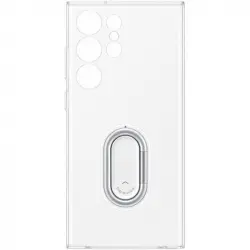 Samsung Clear Gadget Case Funda de Silicona con Anillo Transparente para Galaxy S23 Ultra