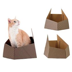 Cueva de cartón Kitty Cat In a Box