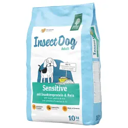 Green Petfood pienso para perros en oferta: 2 x 900 g ¡gratis! - InsectDog Sensitive pienso de insectos (10 kg + 2 x 900 g)