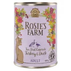 Rosie's Farm Adult 6 x 400 g para gatos - Pavo y pato