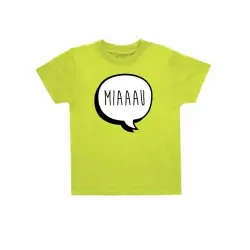 Camiseta niño/a "Miaaau" color Verde