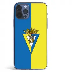 Funda Licencia Oficial Cádiz CF Escudo Fondo Bicolor para iPhone 12 Pro Max