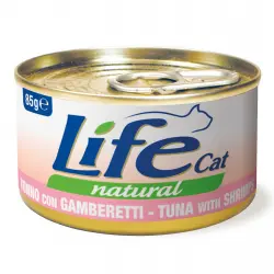 LifeCat Natural Adult comida húmeda para gatos 6 x 85 g - Atún con gambas